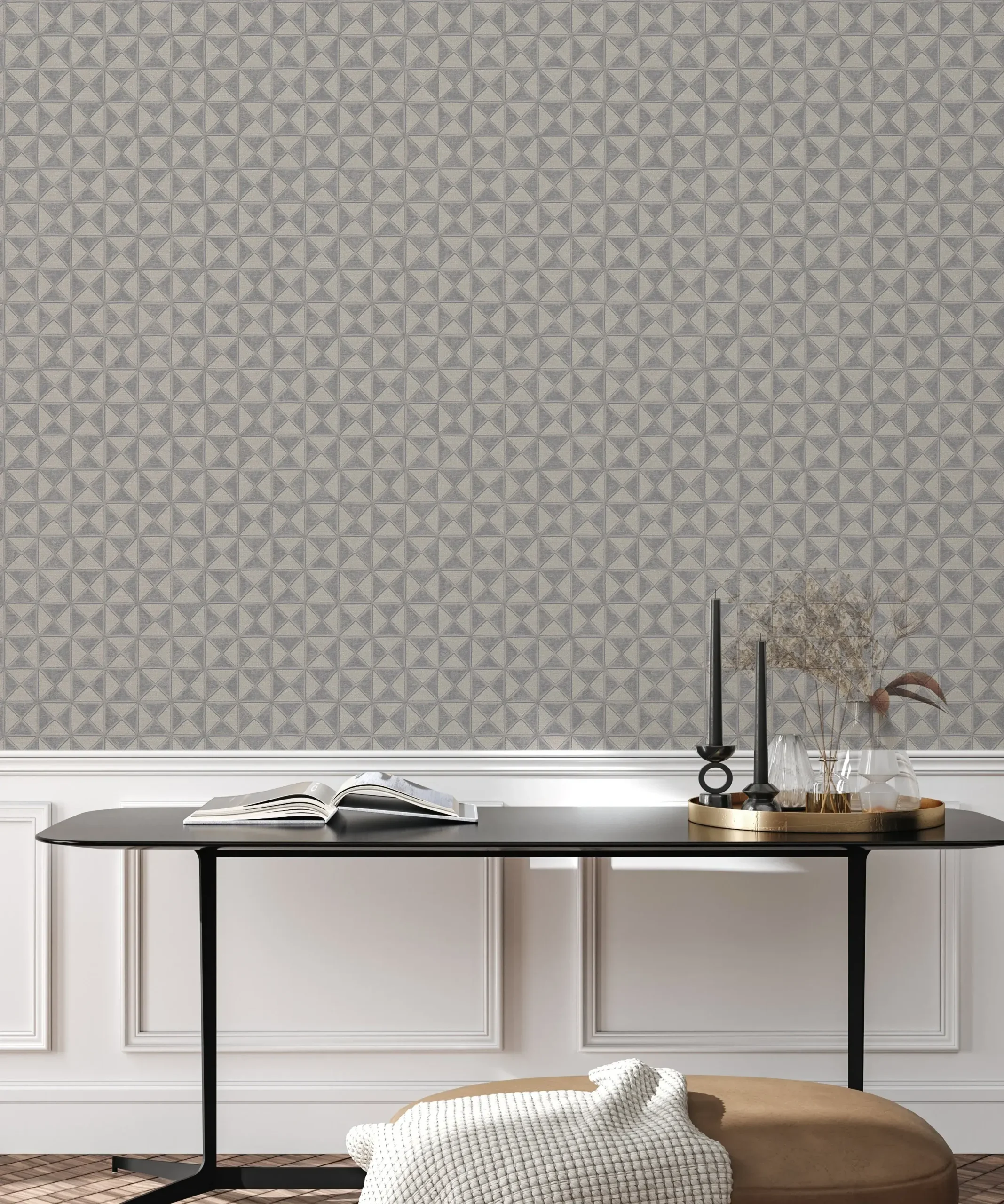 Gray Embossed Wallpaper – Understated Elegance (24105-3)